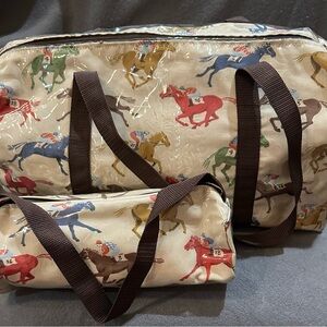Equestrian Print women’s or men’s bag set